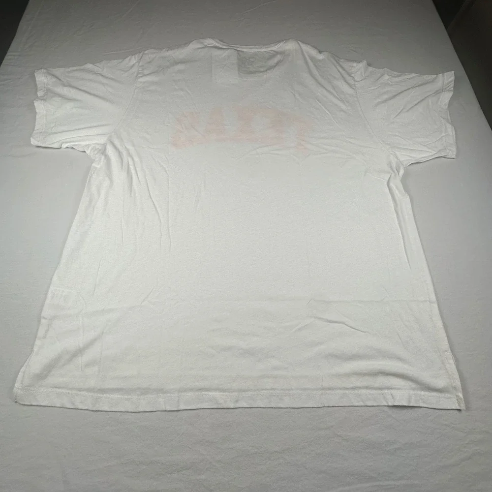 Chaser Texas Graphic T-Shirt Starry White Orange Oversized Tee One Size NWT